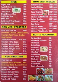 Punjabi Rasoi menu 1