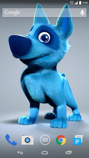 Funny Blue Dog Live Wallpaper