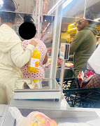 A man resembling 'Facebook rapist' Thabo Bester, seen in Woolworths in Sandton nearly two months after Bester was supposed to have died in prison. 
