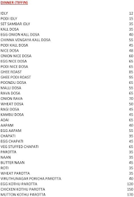 Shyamala's Kitchen menu 3