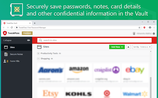 TweakPass: Free Password Manager