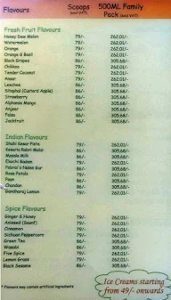 Pabrai's Fresh & Naturelle Icecreams menu 1