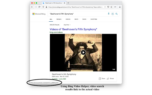 Bing Video Helper chrome extension