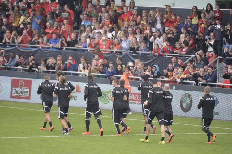 Rode Duivels verwachten supporters op training