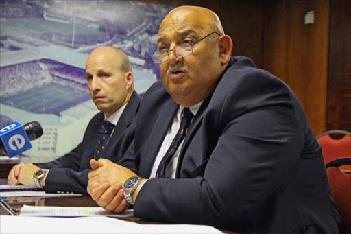 Western Province Rugby Football Union President Thelo Wakefield (R) and Group CEO Paul Zacks (L).