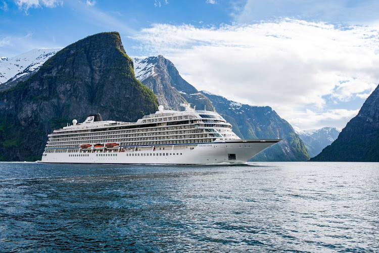 Viking Sun is nearly identical to sister ship Viking Star, shown in Norway.