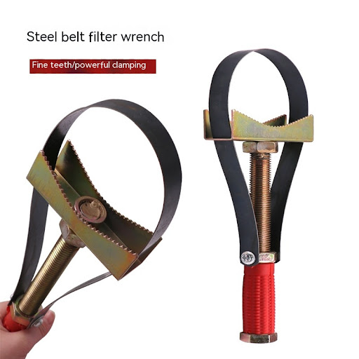 Title 2, Car Oil Filter Steel Belt Wrench. Easily remove...