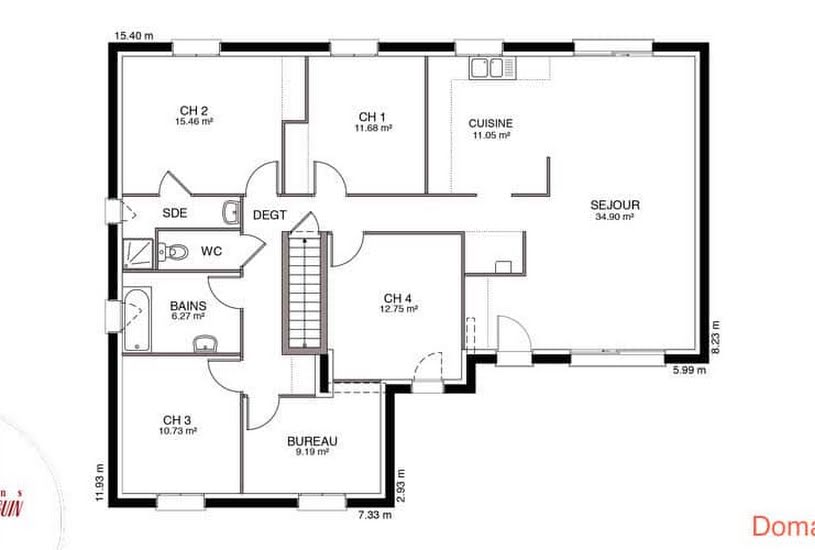  Vente Terrain + Maison - Terrain : 1 550m² - Maison : 111m² à Malemort-sur-Corrèze (19360) 