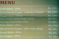 Lala Ji Chat Corner menu 1