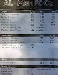 Al Mehfooz menu 1