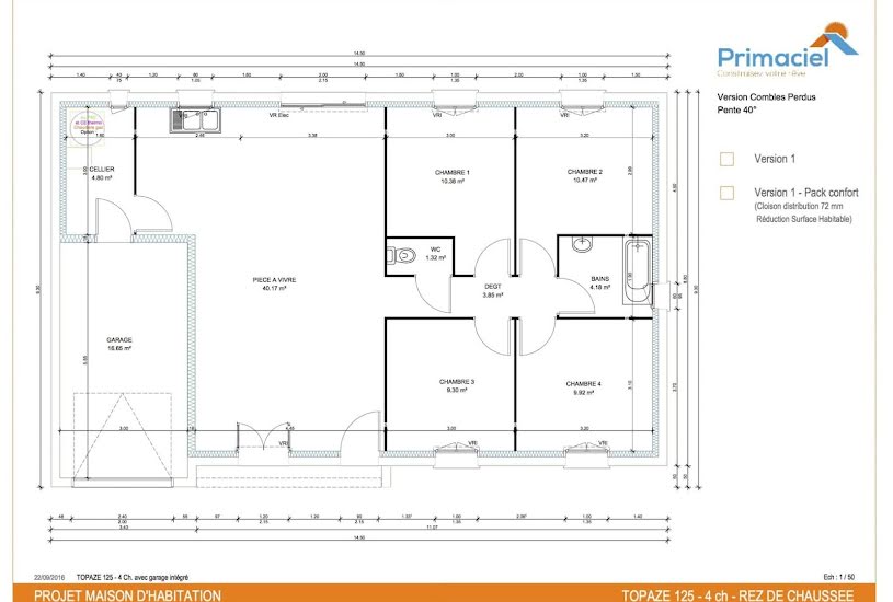  Vente Terrain + Maison - Terrain : 340m² - Maison : 78m² à Mouilleron-le-Captif (85000) 