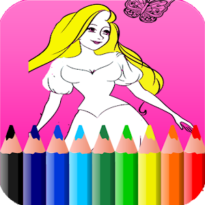 princess barbie coloring book  Icon