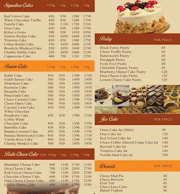 Fnp Cakes N More menu 