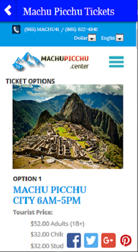 MachuPicchu Tickets