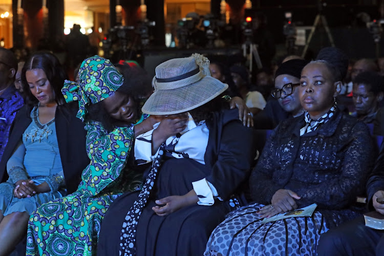 Nomvula Mokonyane at Zahara’s memorial at Rhema Bible Church where hundreds of people attended to bid farewell to her.