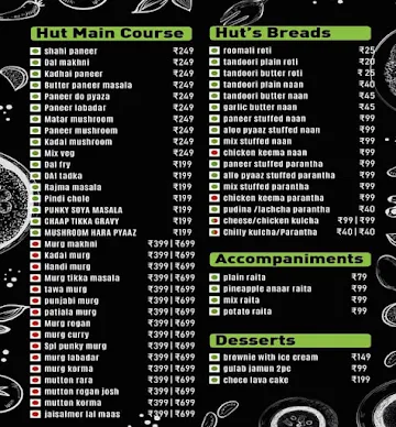 Black Mughal Hut menu 