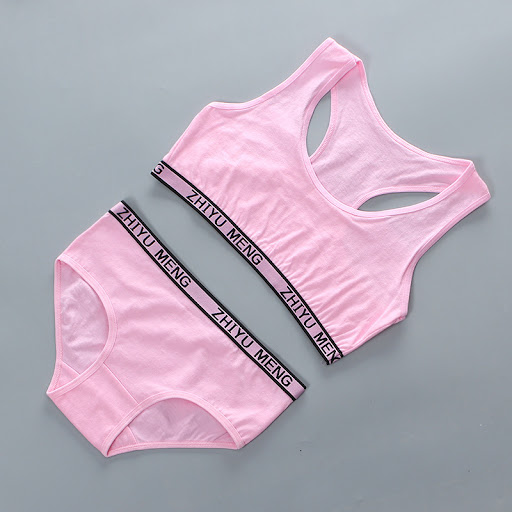 Title 4, Girls Bra Set Without Steel Ring No Insert Comf...