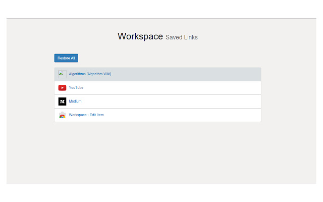 Workspace chrome extension