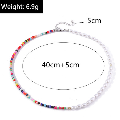Title 1, Womens Niche Design Colorful Pearl Rice-shaped...