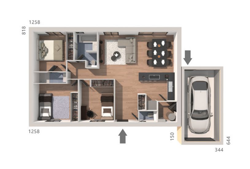  Vente Terrain + Maison - Terrain : 790m² - Maison : 85m² à Combas (30250) 