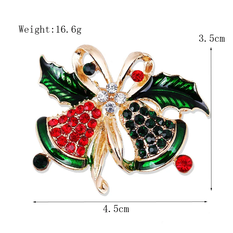 Broche de Natal geométrico simples para mulheres. Um acessório de moda elegante e versátil para realçar o seu look festivo.