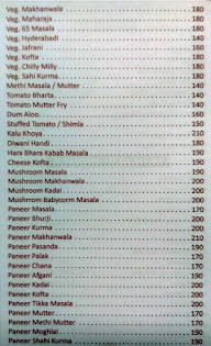 Shree Laxmi Vilas Family Restaurant & Bar menu 1