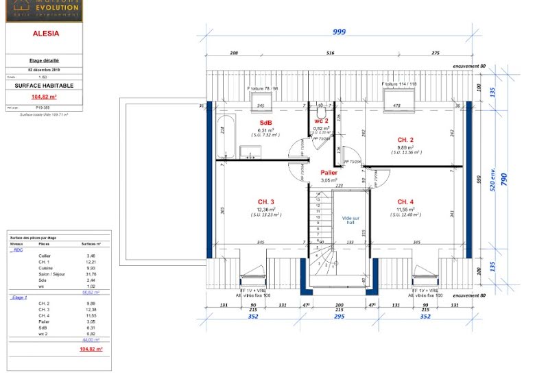  Vente Terrain + Maison - Terrain : 320m² - Maison : 104m² à Melun (77000) 