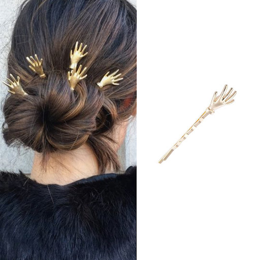 Title 1, New Arrival Metal Skull Hand Hair Clips For Wom...