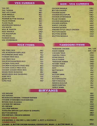 Andhra Spicy menu 2