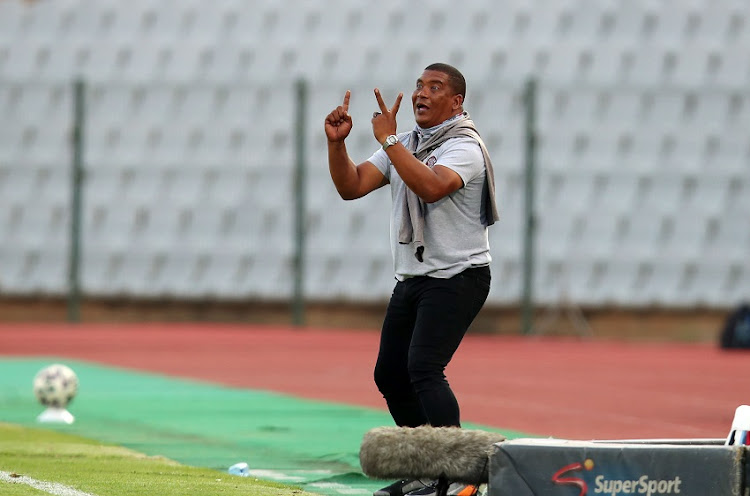 Brandon Truter, coach of Swallows, during the DStv Premiership against Chippa United at Volkswagen Dobsonville Stadium on January 20 2021 in Johannesburg.