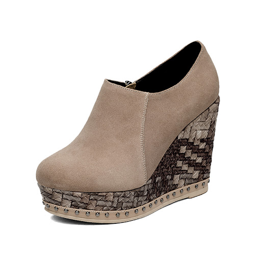 Title 2, Womens Leather Side Zip Round Toe Deep High He...