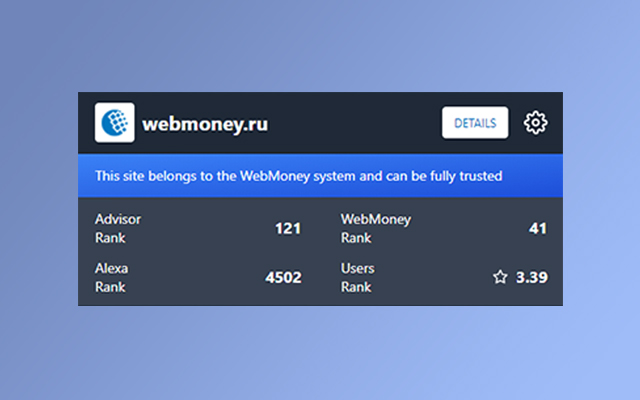 WebMoney Advisor chrome extension