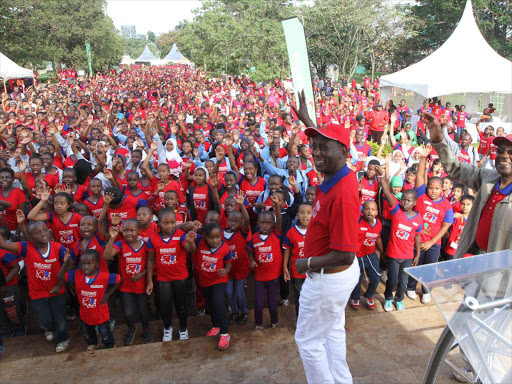 Nairobians participate in the Karen Hospital Heart Run which began at Uhuru Gardens, March 17, 2018. /COURTESY