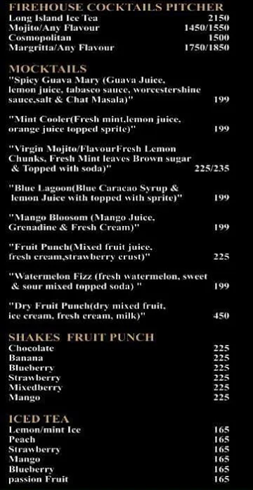 Firehouse-Pub & Lounge menu 