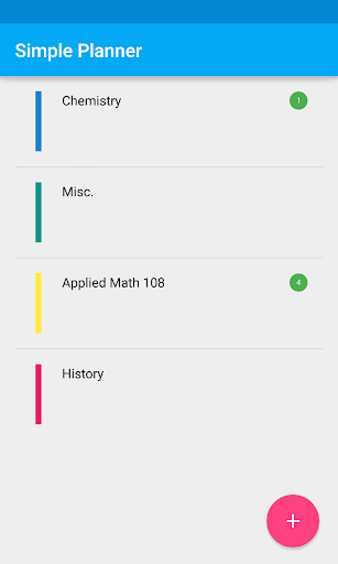 Simple Homework Planner