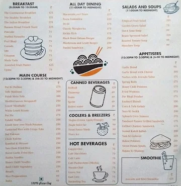 Pastovilla menu 