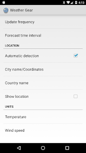 Weather Gear screenshot for Android