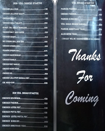 Janta Bar N Restaurant menu 