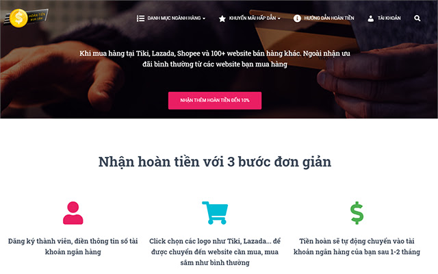 Hoàn tiền mua sắm chrome extension