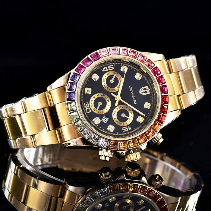 Title 5, Montre Gypsophila Color Diamond Steel Band Un a...