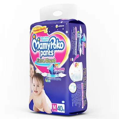 MamyPoko Extra Absorb Diaper Pants New Born - 9 pcs
