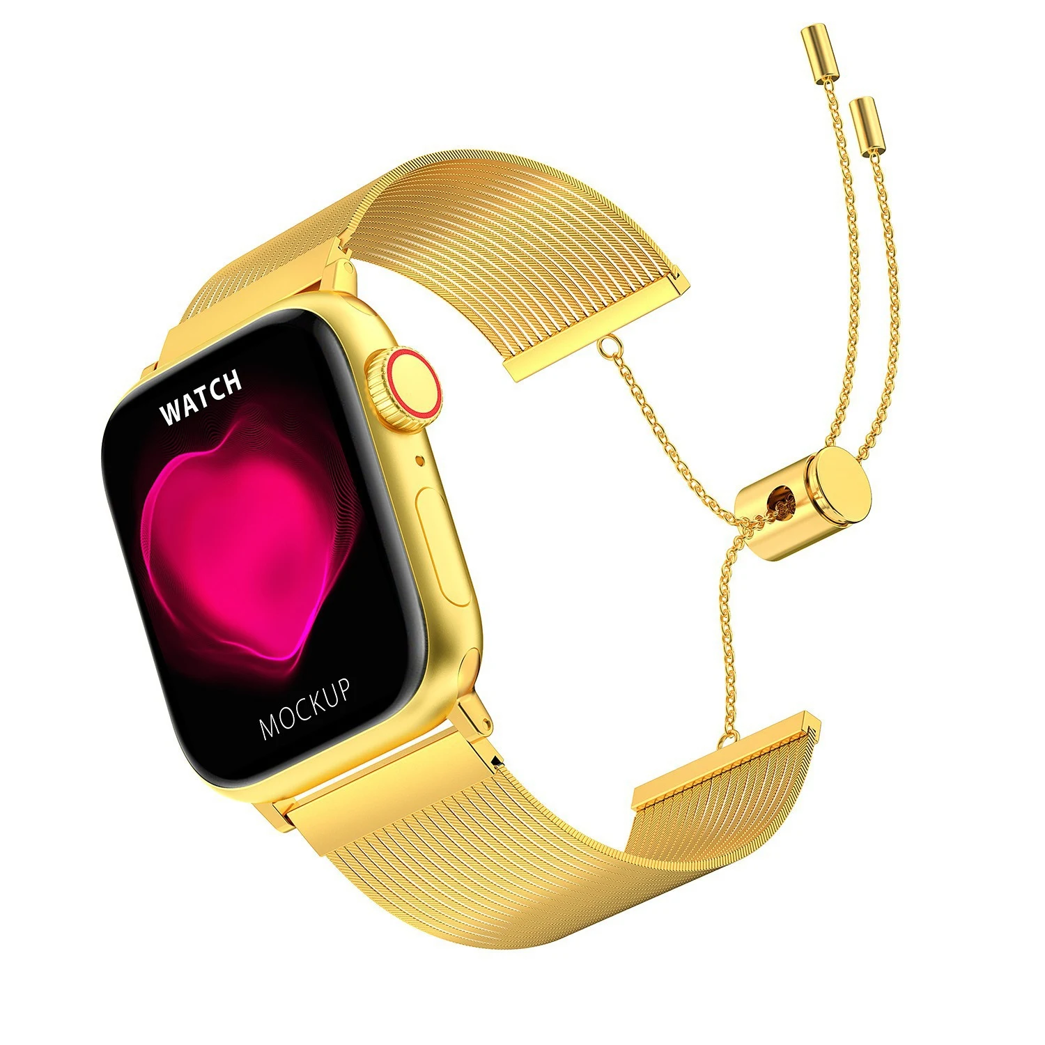 Title 17, iWatch S9 Metalen Kettingband met Kwastjes, RVS...