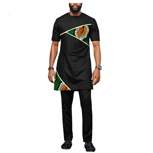 Title 9, African Ethnic Printing Batik Cotton Mens Casu...