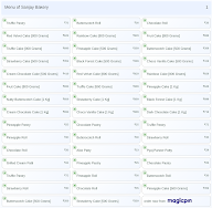 Sanjay Bakery menu 1
