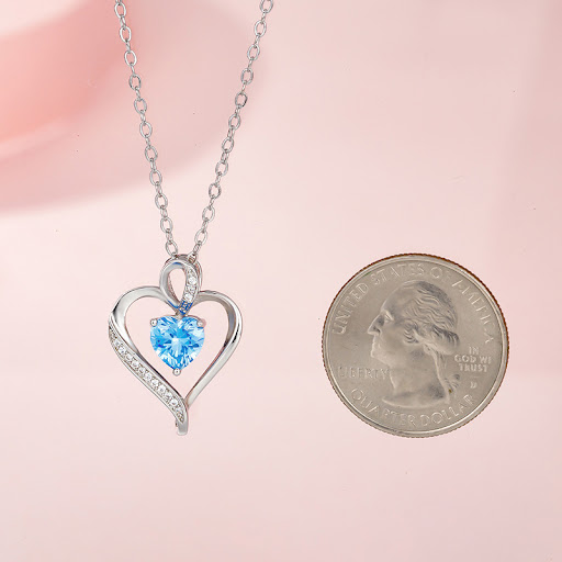 Title 7, Dignified Pendant Womens Heart-shaped Birthsto...