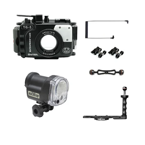 Underwater housing Olympus TG-7 & strobe Package Seafrogs