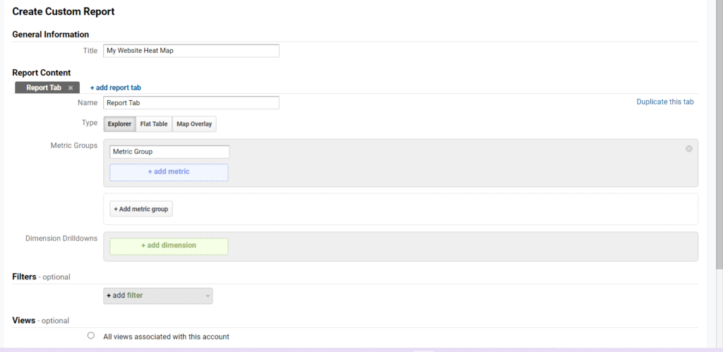 Google Analytics Heat Map