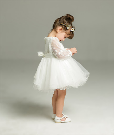 Title 4, Long Sleeve Baby Wedding Dress Gauze Skirt, ide...