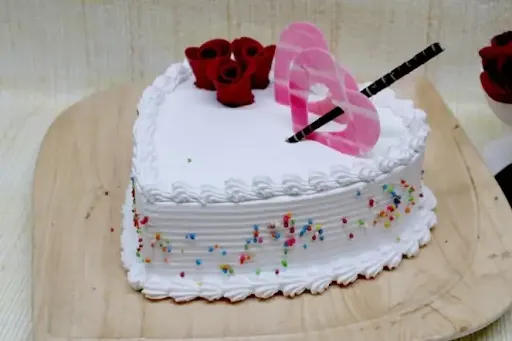 Heart Shape Vanilla Cake