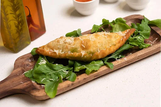 Pesto, Cheese & Tomato Calzone